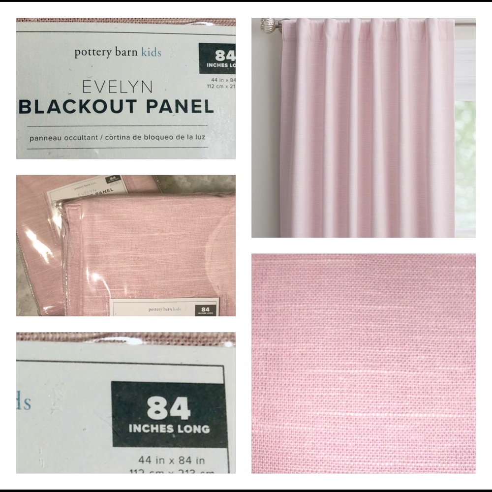 Set of 2 Pottery Barn Evelyn blackout curtain panels
